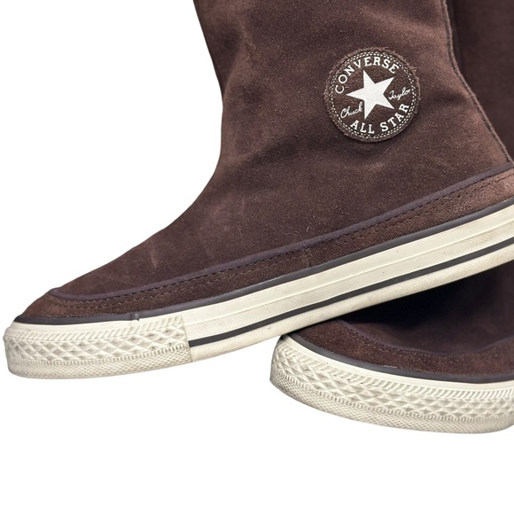Converse Chuck Taylor Chucks Brown Suede Winter Boots - Junior Size 3 - Picture 2 of 8